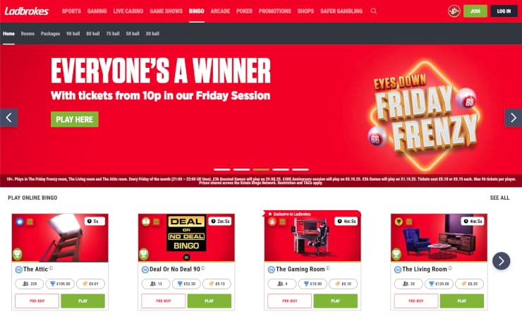 ladbrokes bingo