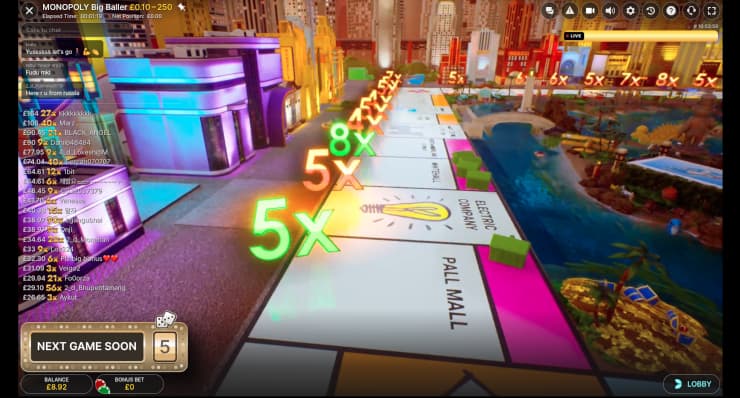 live casino game show