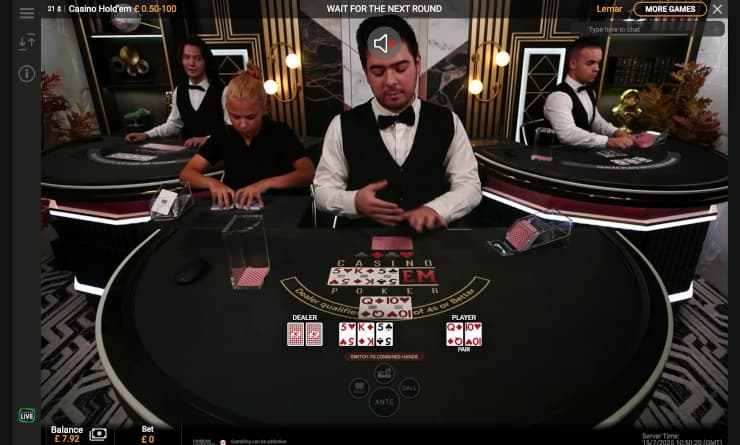 live casino poker