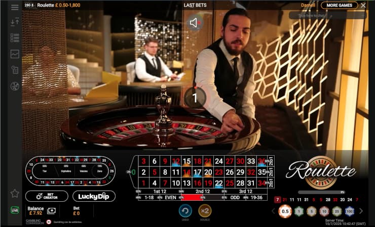 live casino roulette