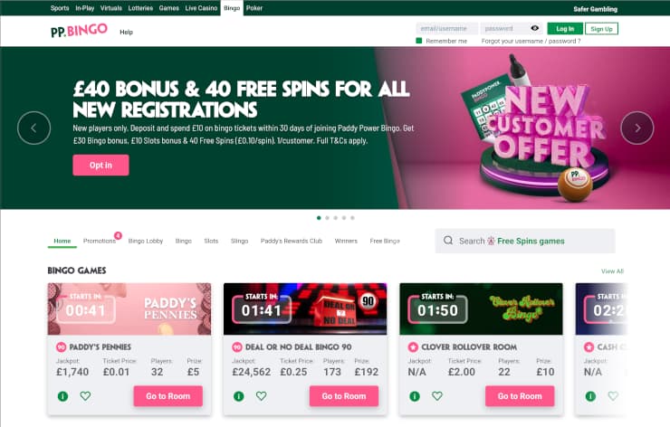 paddy power bingo