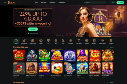ritzo zahraniční online casina