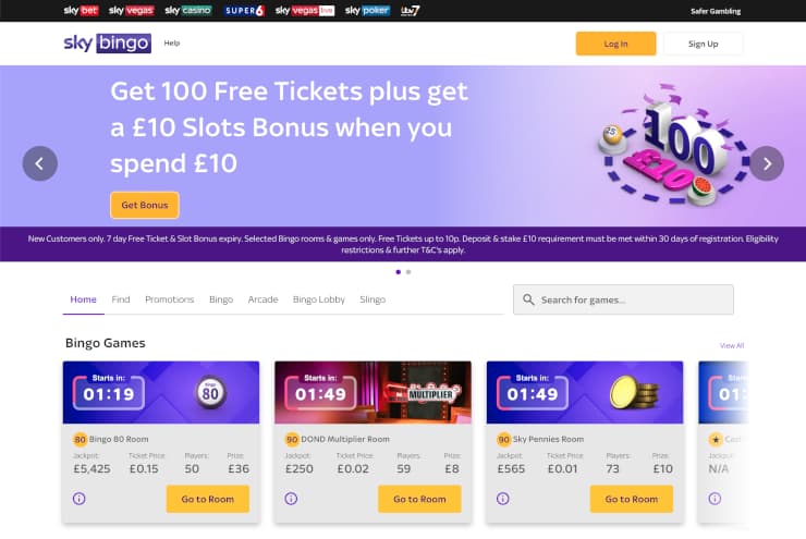 sky bet bingo