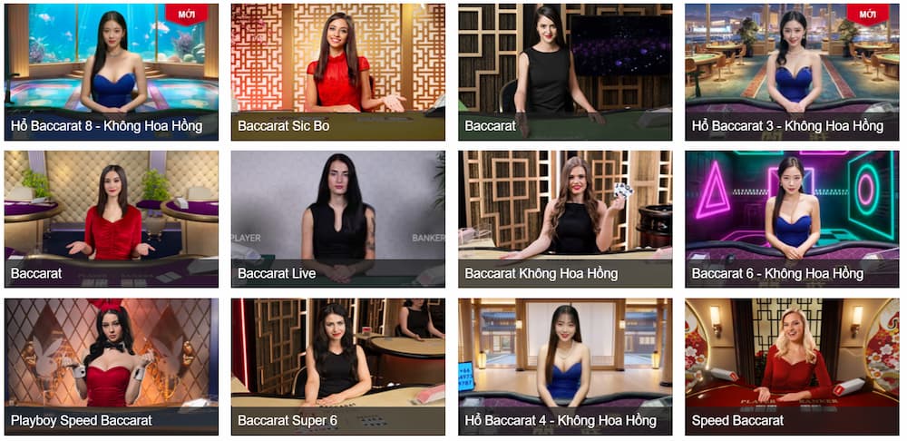 Chọn game Baccarat