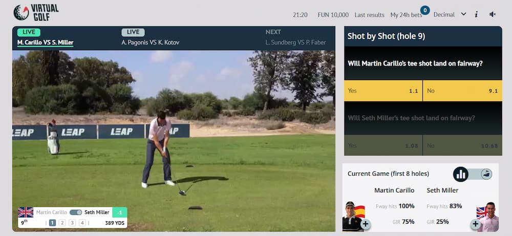 Chơi cá cược golf ảo cực hấp dẫn