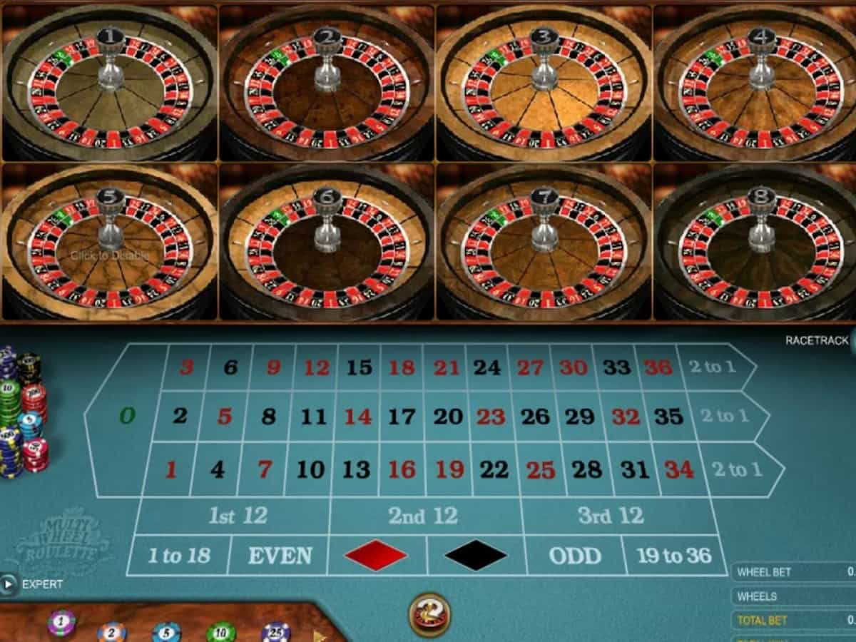 Multi Wheel Roulette sử dụng tối đa 8 vòng quay