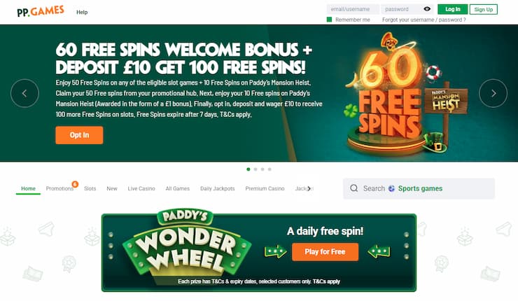 Paddy Power Free Spins