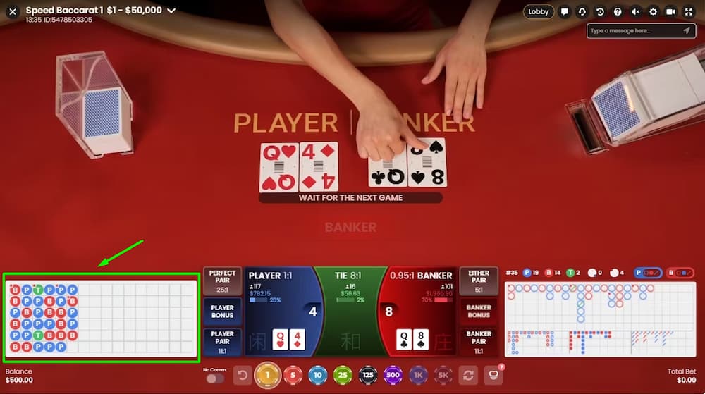 Soi cầu khi chơi Baccarat trực tuyến