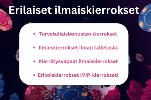 erilaiset ilmaiskierrokset
