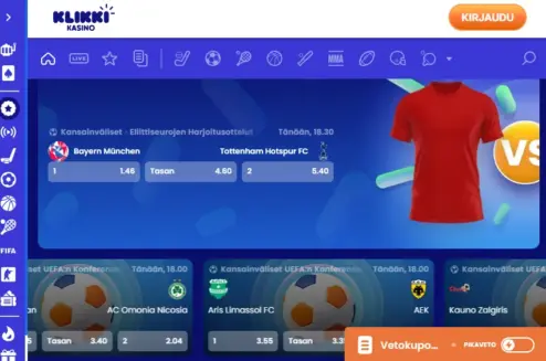 klikki casino vedonlyönti