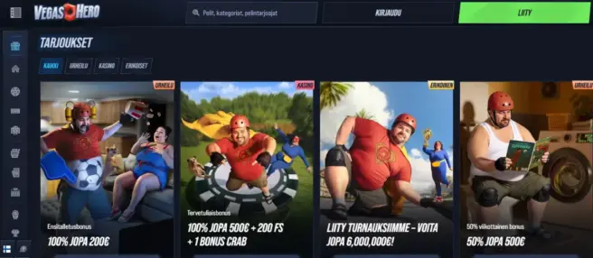 vegas hero kasinobonukset