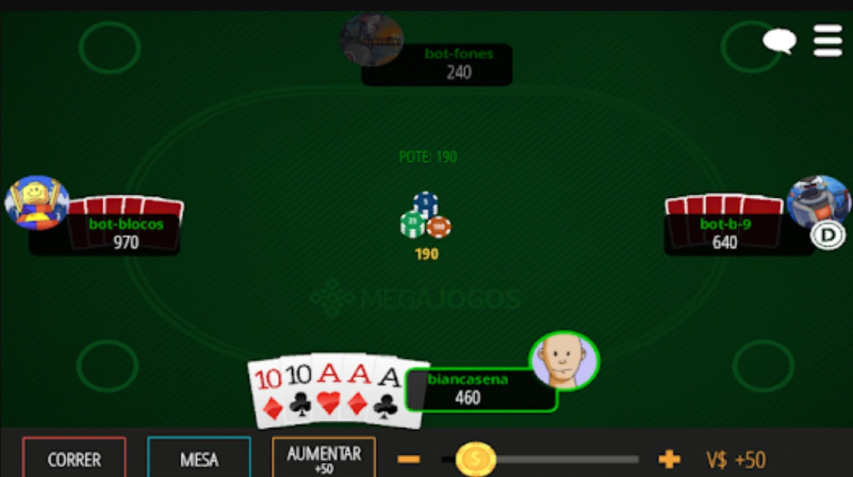 Mỗi người chơi được chia 5 lá bài khi chơi Poker 5 lá
