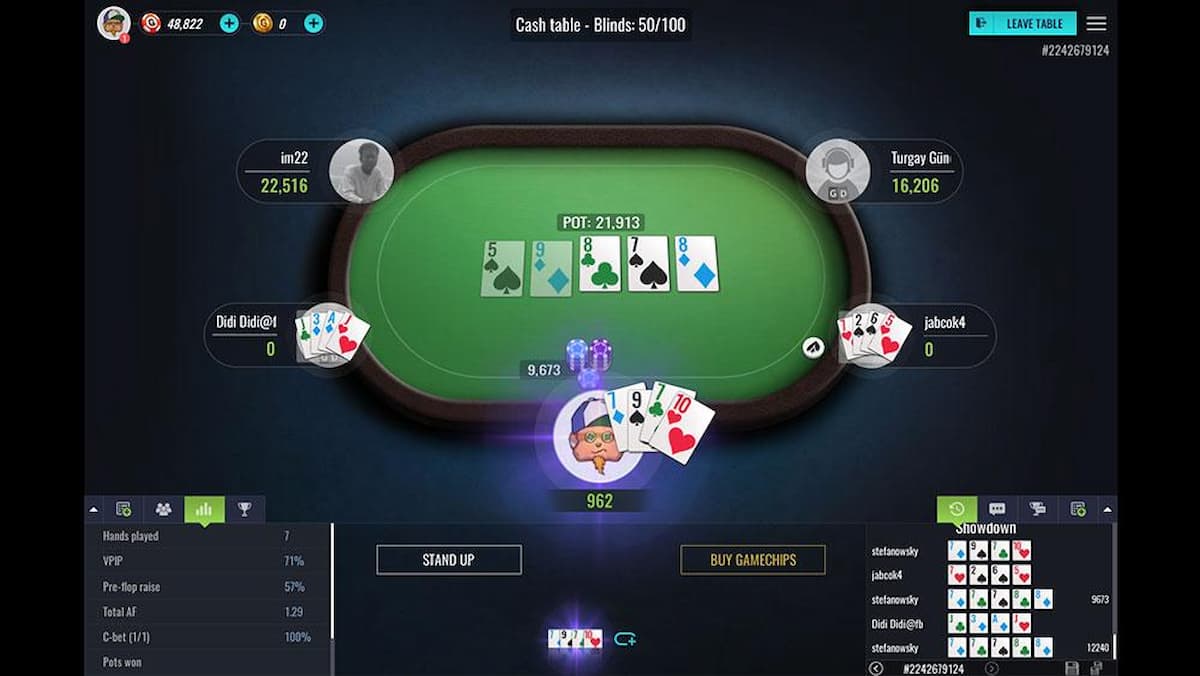 Omaha Poker xác định thắng thua dựa theo nguyên tắc so bài