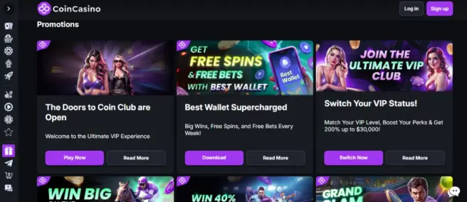 coincasino tarjoukset
