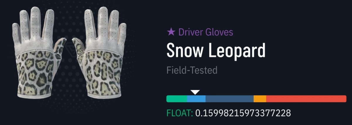 Driver Gloves Snow Leopard - một trong các skin có độ hiếm cao