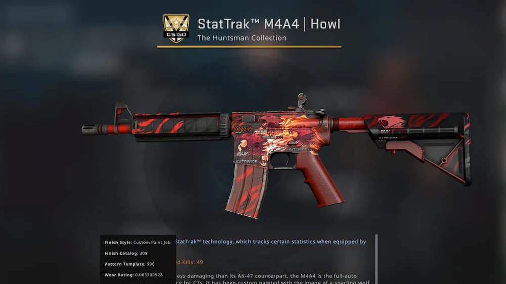 Skin CS:GO khan hiếm như M4A4|Howl có giá rất cao