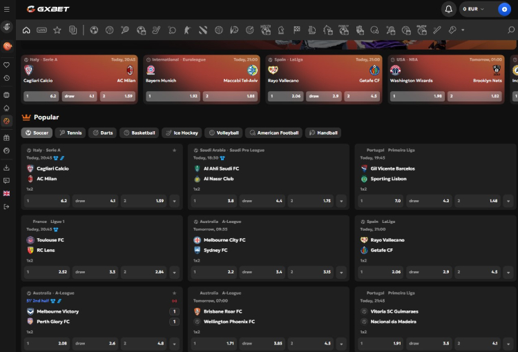 Gxbet sportsbook, online bookmakers