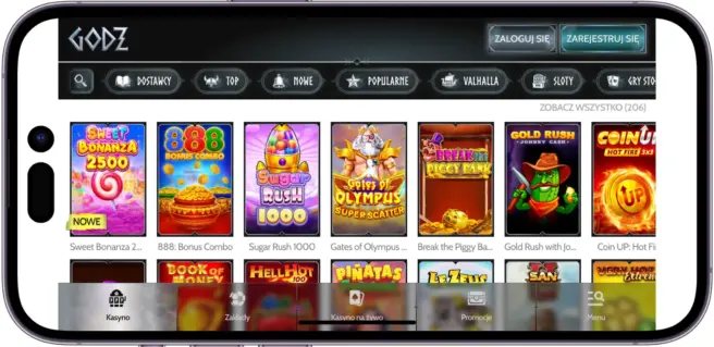 godz casino wersja mobilna