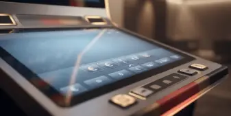 Digital slot machine interface with euro betting controls and regulatory lighting