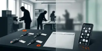 Investigative scene representing German authorities freezing assets linked to an alleged illegal online casino