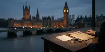 Editorial scene symbolizing a UK election betting investigation and alleged insider access