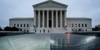 U.S. Supreme Court courthouse representing the legal dispute over sports prediction markets